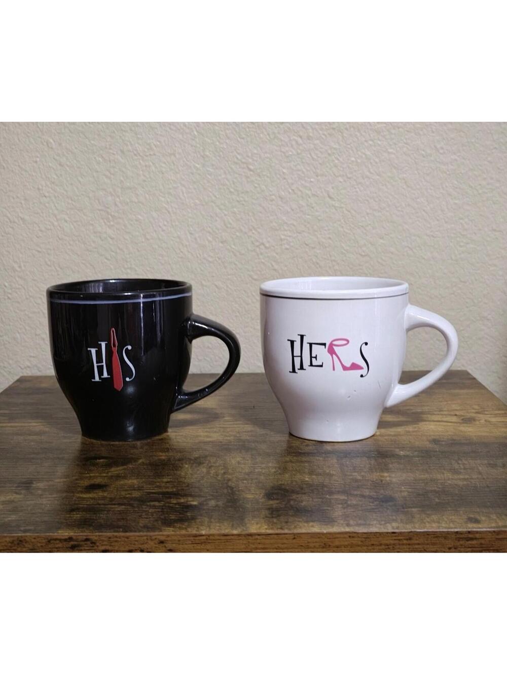 Set Of 2 His & Hers Couple Mugs